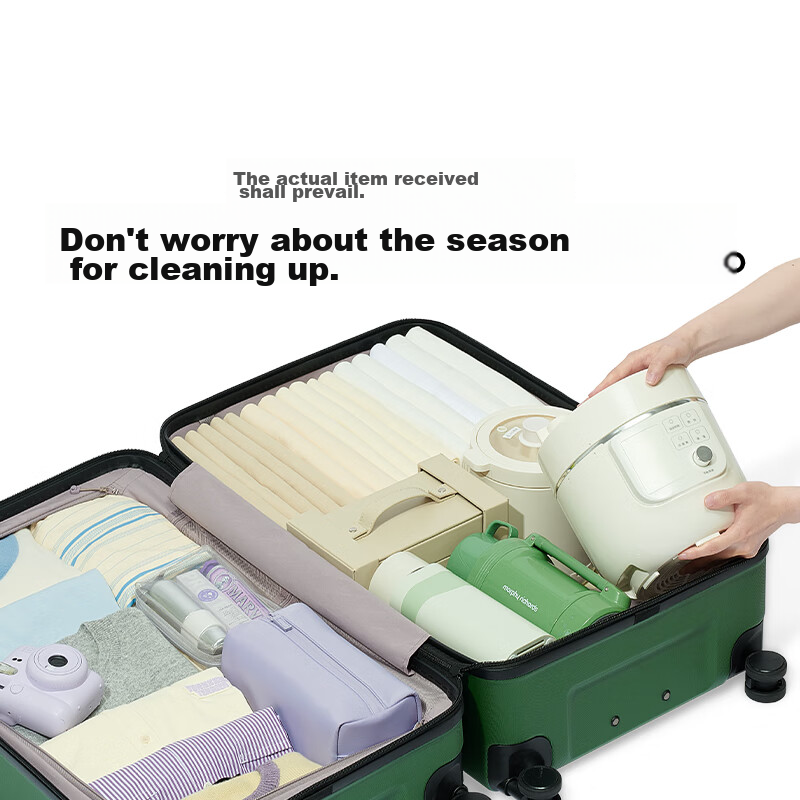 Bulaimei Luggage, Women's Trolley Suitcase, Large Capacity Travel Case, Password Lock, Student And Men's 30-Inch Business Leather Suitcase, Green