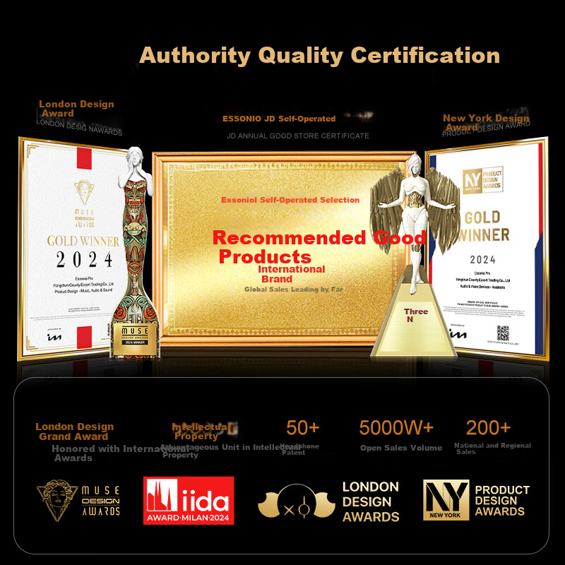 ESSONIO Italian Brand S1【APP Tuning PositioningMulti-dimensional Sound Field】Bone Conduction Concept Non-In-ear Wireless 5.4 Bluetooth Earphones Hanging Ear Open Running Ranking