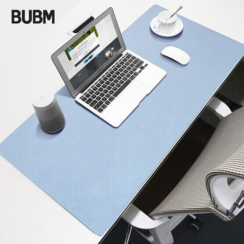 BUBM Large Mouse Pad, Office Desk Mat, Laptop Pad, Keyboard Mat, Writing Desk Pad, Gaming Mat for Home Use, Waterproof, Customizable, Sky Blue, Large Size, Single-Sided