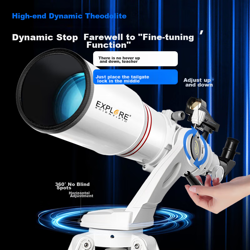 EXPLORE SCIENTIFIC 80640 Astronomical Telescope, Professional Deep Space Stargazing, High-Definition High-Magnification 1000, for Students And Children