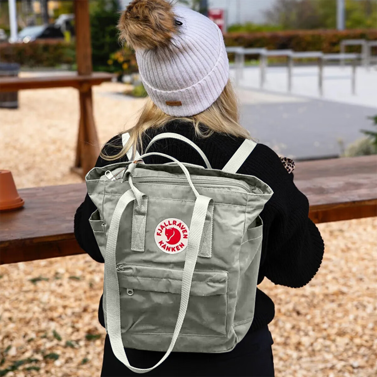 FJALLRAVEN Arctic Fox Single/Double Shoulder Backpack Casual Handbag Unisex School Bag 23710-021 Mist Grey 14L