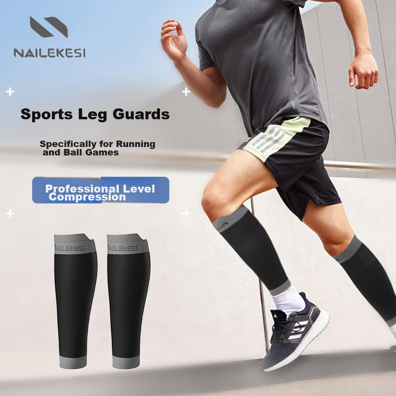NAILEKESI N Sports Leg Guards, Basketball Compression Sleeves, Men's Running And Soccer Compression Socks, Pressure Sleeves, Calf Guards, Marathon Protective Gear