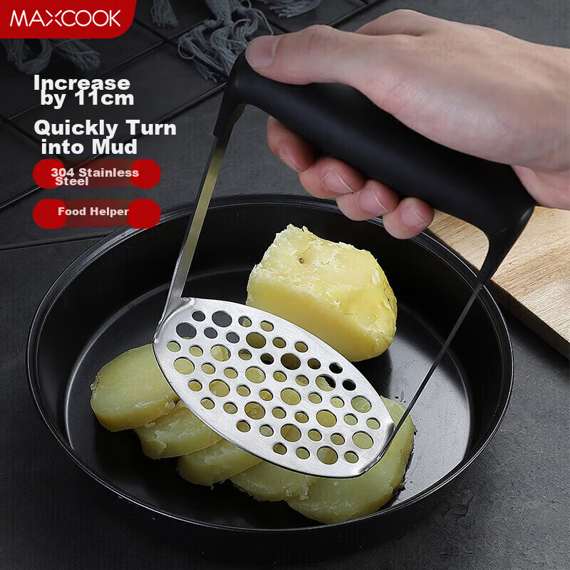 Meichun (Maxcook) 304 Stainless Steel Potato Masher, Baby Food Processor, Fruit Press, MCPJ812