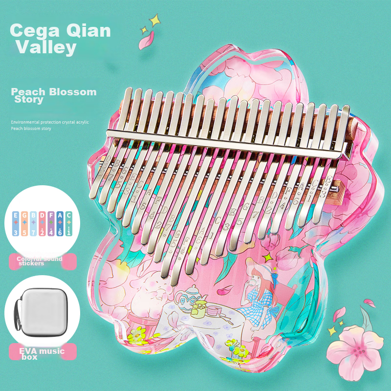 CEGA 21-Key Kalimba, Acrylic Painted Cartoon Thumb Piano, Children's Musical Instrument, Birthday Gift