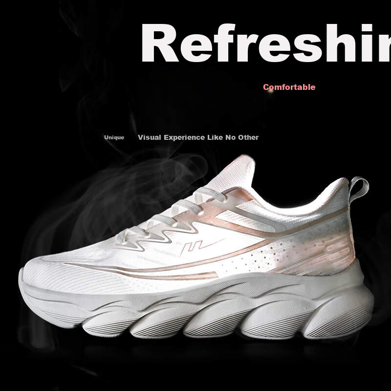 Warrior Women's Summer Breathable Mesh Shoes Soft Bottom Comfortable Running Shoes Ladies Outdoor Sports Shoes White Pink Size 36