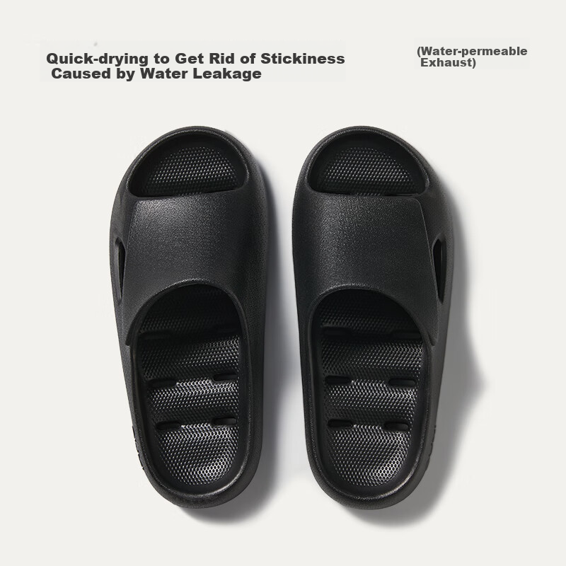 Puxi Ripple Cool Slippers Bathroom Anti-Slip Slippers Women Home Indoor Shower Quick-Drying EVA Leak-proof Slippers Men