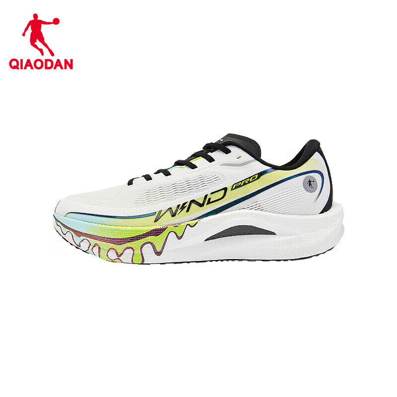 Jordan QIAODAN Strong Wind 2 PRO Men's Running Shoes, Marathon Racing Training Full-Length Carbon Plate Running Shoes, Black