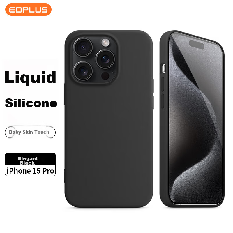 Yiyou IPhone 15 Pro Case, Apple 15 Pro Protective Cover, Soft Shell, Full Protection, Shockproof, Silicone, Ultra-Thin, Skin-Friendly, for Men And Women, Black