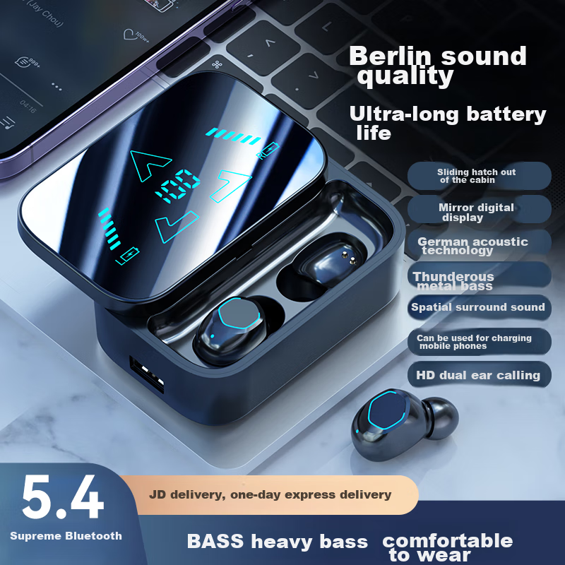 Zhiguozhe [2025 Latest Model | Berlin Sound Quality] Bluetooth Earphones, Shocking High-Quality Sound, Ultra-Long Battery Life, In-Ear Wireless, Music Noise Reduction, Suitable for Huawei, Apple, Xiao