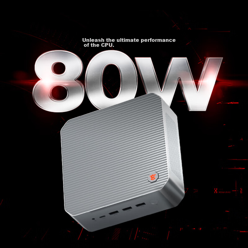 Mystical Creation Cube 80W High-Performance Office Gaming Desktop Mini PC with PD3.1 Support 140W Native Oculink R7-8845HS 16G 1T