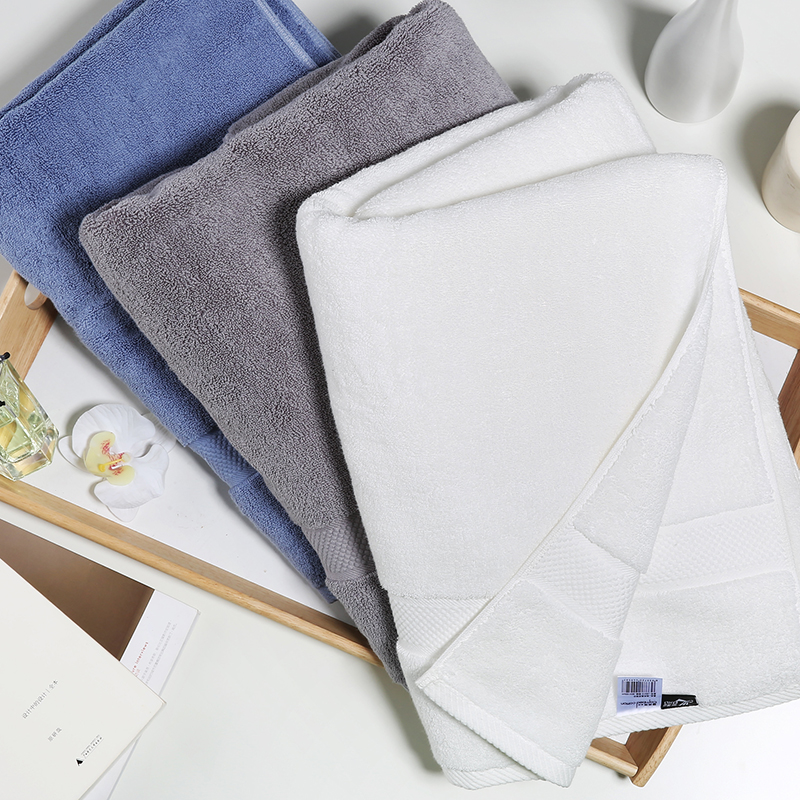 Sanli A-Class Long-Staple Cotton, Star-Rated Hotel, Thickened, Absorbent, High-End Bath Towel, 90×170cm, 950G/piece, Business Gray