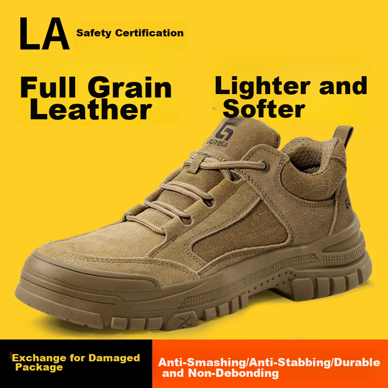 JUNBU Safety Shoes for Men, Winter Steel Toe Cap, Anti-Smashing, Anti-Puncture, Wear-Resistant, Lightweight, Welding Work Safety Functional Shoes 3115L-1 Size 45