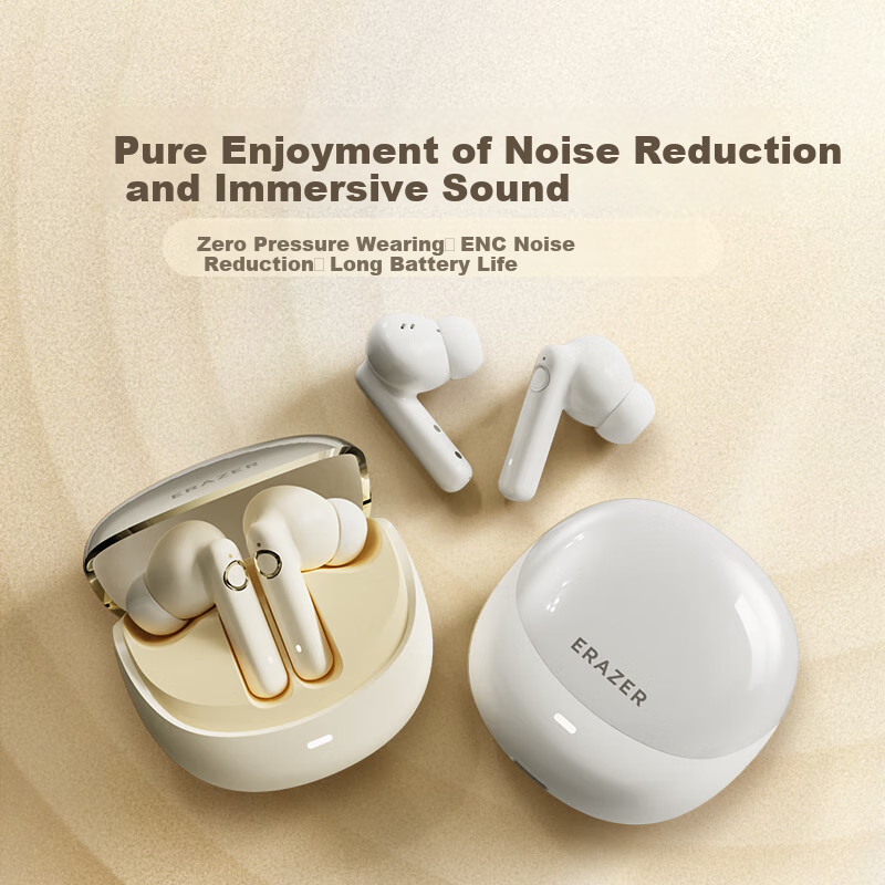 Lenovo Y900 Wireless Noise Cancelling Bluetooth Earbuds True Wireless In-Ear Gaming Cycling Music Online Course Low Latency High Sound Quality Android/Apple Universal White