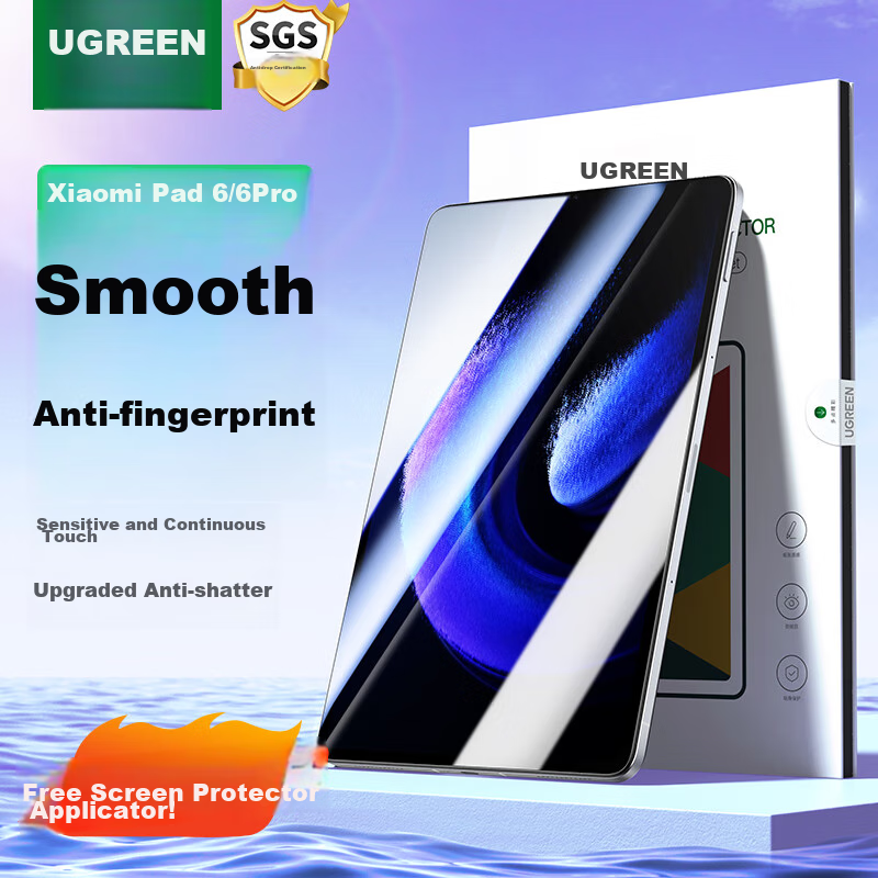 Lulian Tempered Glass Screen Protector for Xiaomi Pad 6/6 Pro 2023 Model, 11-Inch Full Screen Protective Film for Xiaomi Pad Tablet, Shatterproof, Oil-Resistant, HD Clear Protective Film