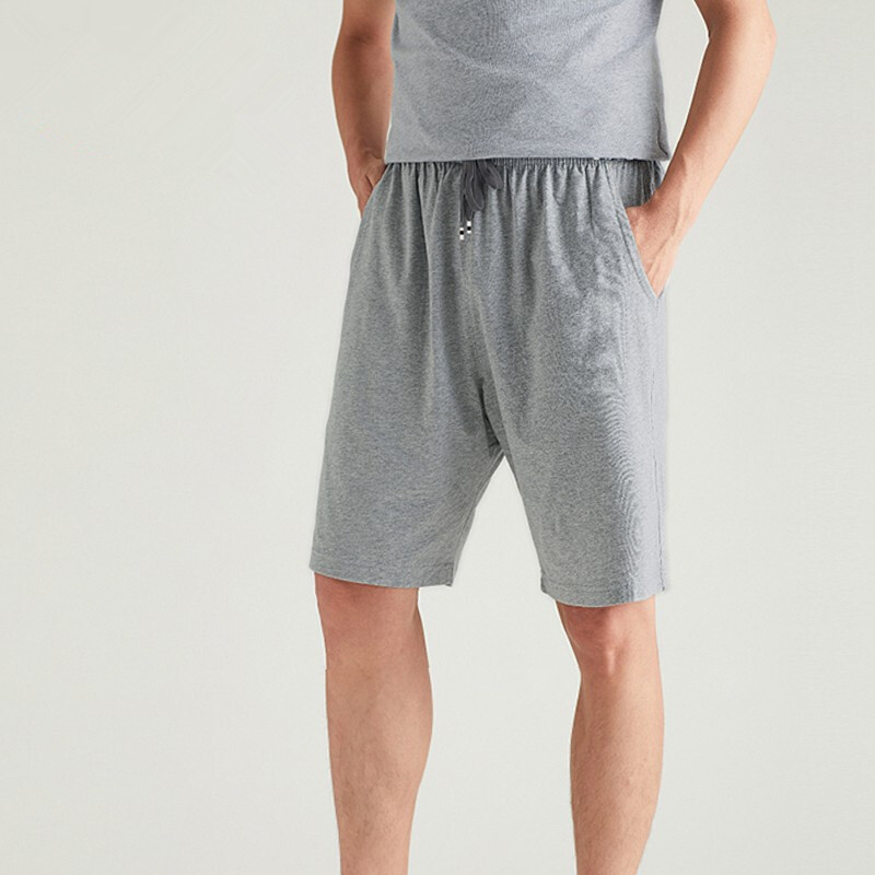 Langsha Pure Cotton Sleep Shorts for Men, Summer Five-Point Shorts, 7A Antibacterial, Loose-Fitting, Large Size, Thin Casual Men's Home Pants