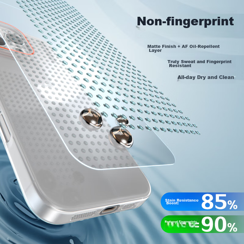 Langke Transparent Matte Lens Anti-fall Ultra-thin Hard Shell for Apple 16Pro Phone Case iPhone 16pro Protective Cover Non-slip Anti-fingerprint Skin-friendly Texture Color-blocking Shell