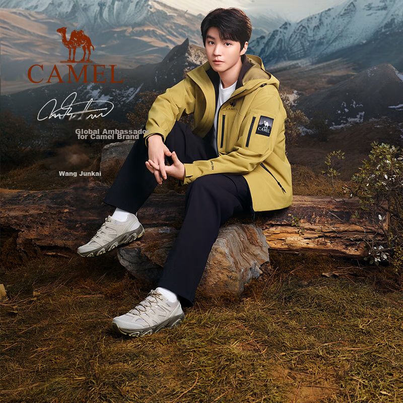 CAMEL [Wang Junkai's Choice - Qiyuan] Men's and Women's Hiking Shoes Outdoor Non-slip Wear-resistant Mountain Climbing Sneakers