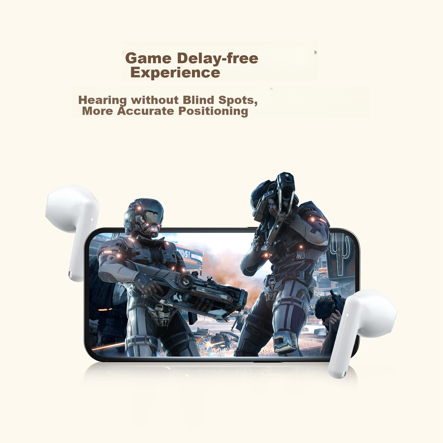 1MORE Q10 True Wireless Bluetooth Earbuds, Semi In-Ear Music Gaming Sports TWS Earphones, Long Battery Life, Compatible with Apple Huawei Xiaomi Phones, Endorsed by Jay Chou, White