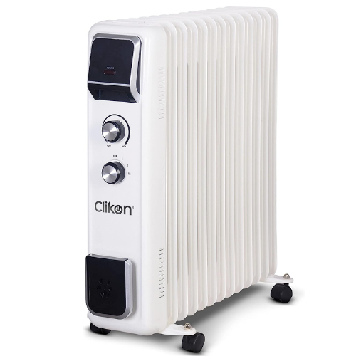 Clikon - 13 Fin Oil Heater with 3 Heat Settings, 2 Operation Switches