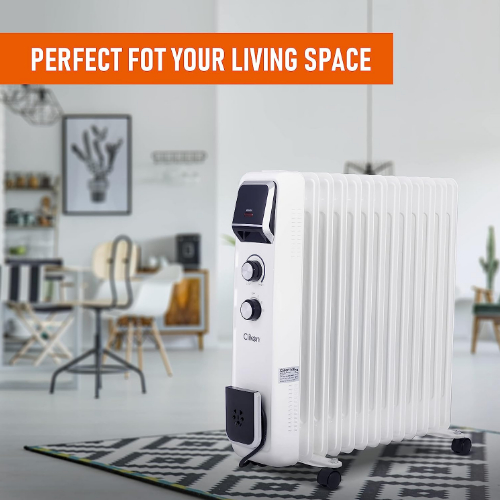 Clikon - 13 Fin Oil Heater with 3 Heat Settings, 2 Operation Switches