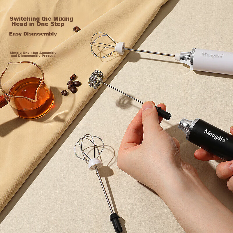 Mongdio Milk Frother, Whipping Cream Maker, Milk Foam Machine, Electric Coffee F...