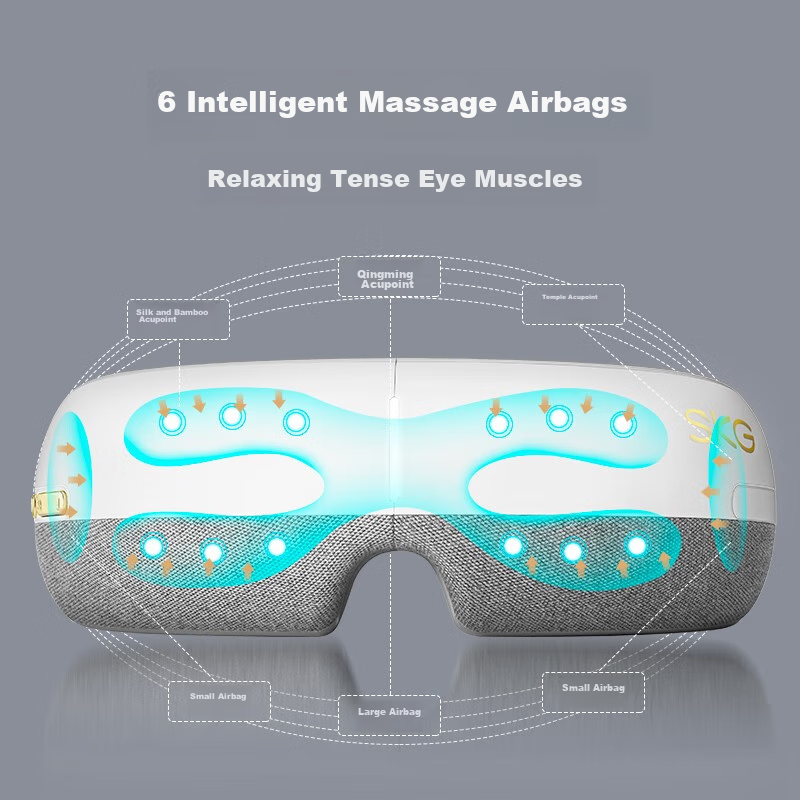 SKG Eye Massager E3, Adult Air Cushion Visualized Zoned Heat Therapy Eye Care De...