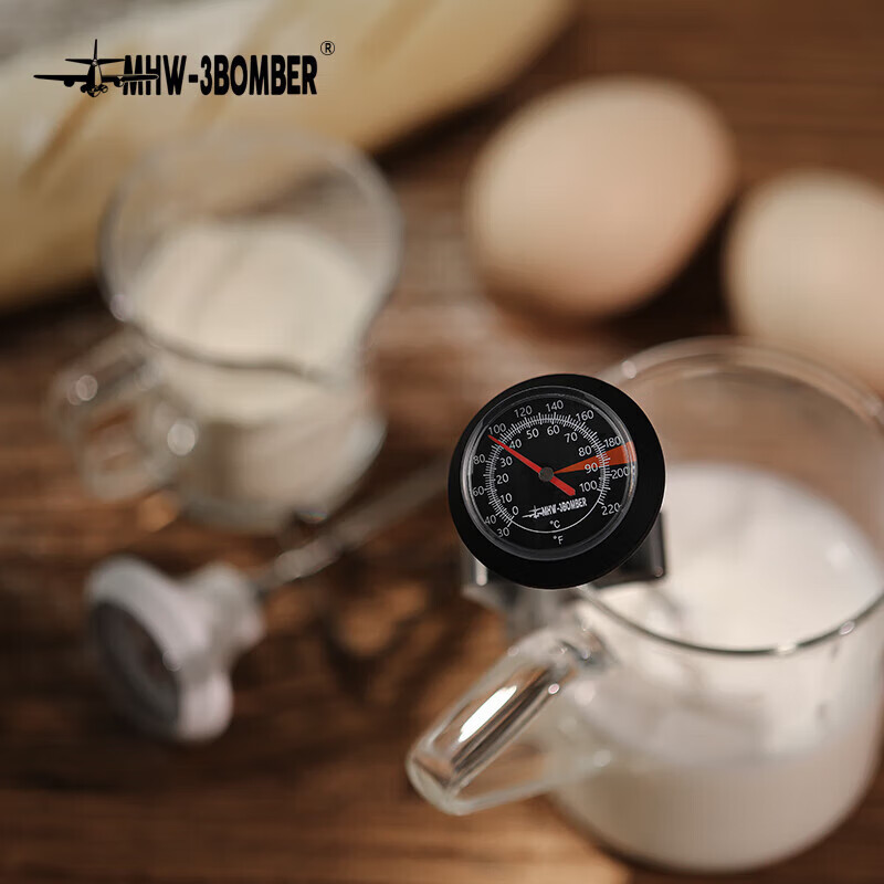 MHW-3BOMBER Hand-Drip Coffee Thermometer, Mechanical Dual-Scale Temperature Disp...