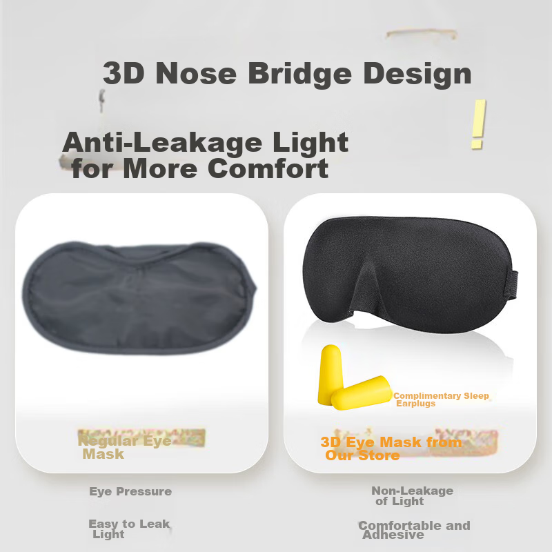 JOYTOUR 3D Eye Mask, Sleep Light-Blocking Breathable, for Men Women Students Nap...