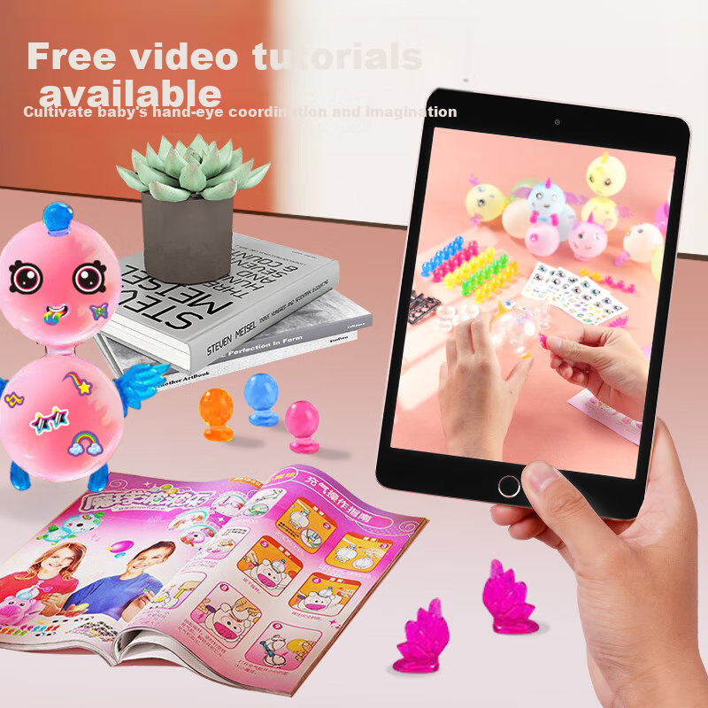 Crown Nest Pop Ball Magic Balloon Sticky Fun Handmade DIY Stickers Children's To...