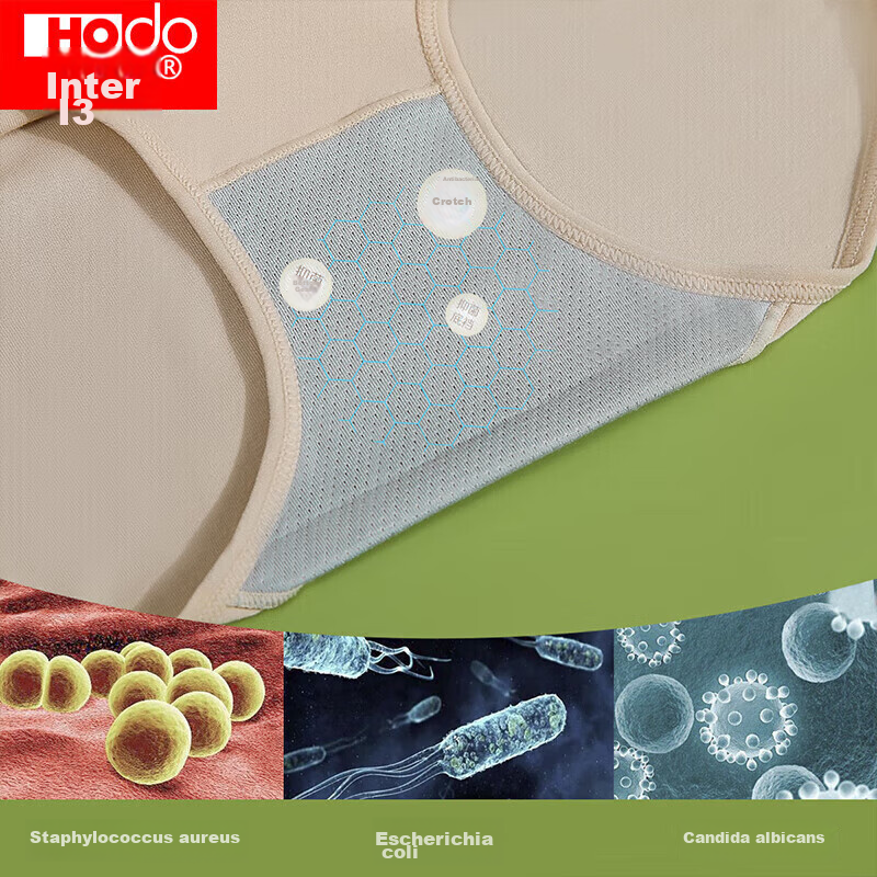 Hongdou Women's Antibacterial High-Waist Tummy Control Cotton-Modal Blend Stripe...