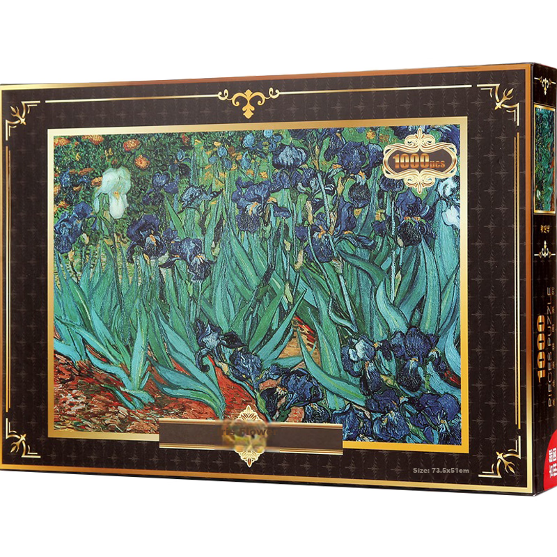 Gubu Adult Puzzle, 1000 Pieces, Iris Van Gogh, Challenging Jigsaw Puzzle, Random...