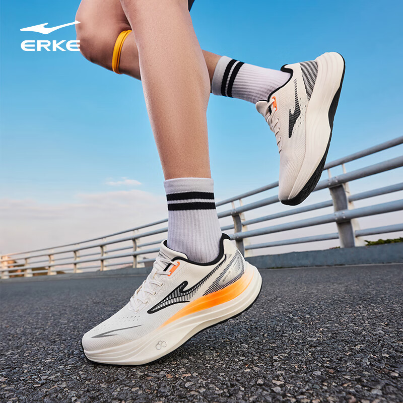 ERKE Men's Spring New Running Shoes "Leap" Shock Absorption Rebound Sports Shoes...