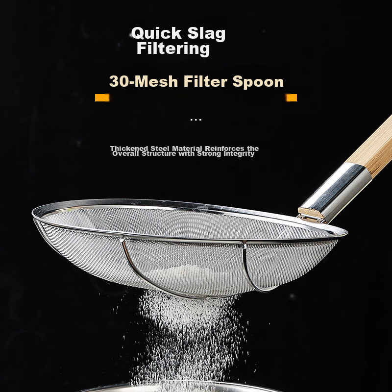Guangyi Large Strainer, Stainless Steel Colander, Ultra-Fine Mesh, Commercial Fi...