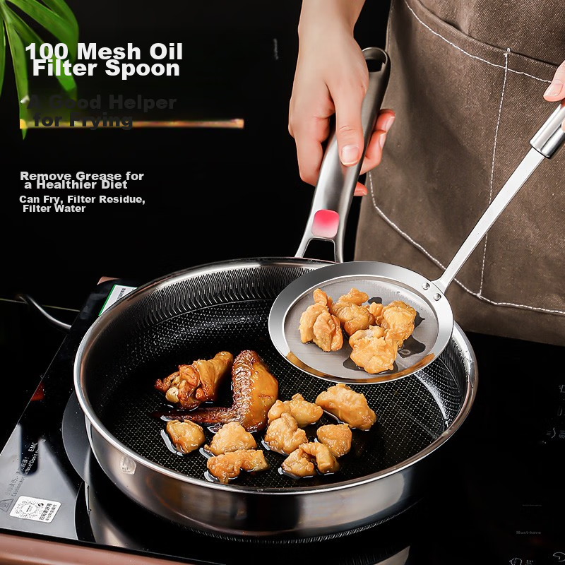 Guangyi Strainer, 304 Stainless Steel Filter Mesh, Oil Strainer, Hot Pot Skimmer...