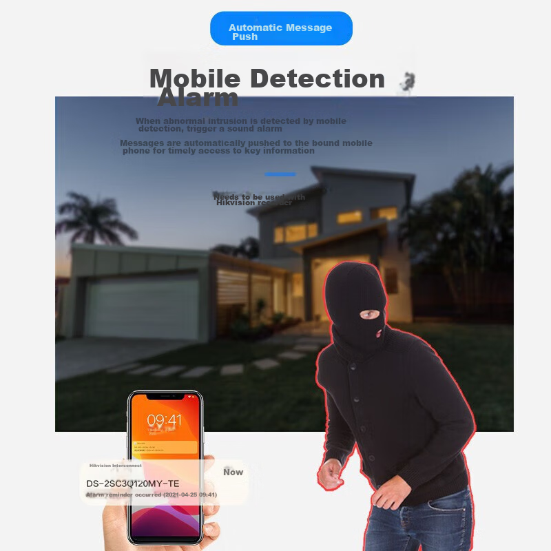 Hikvision DS-2SC3Q120MY Outdoor Dome Camera with POE, Dual-Light Night Vision, A...