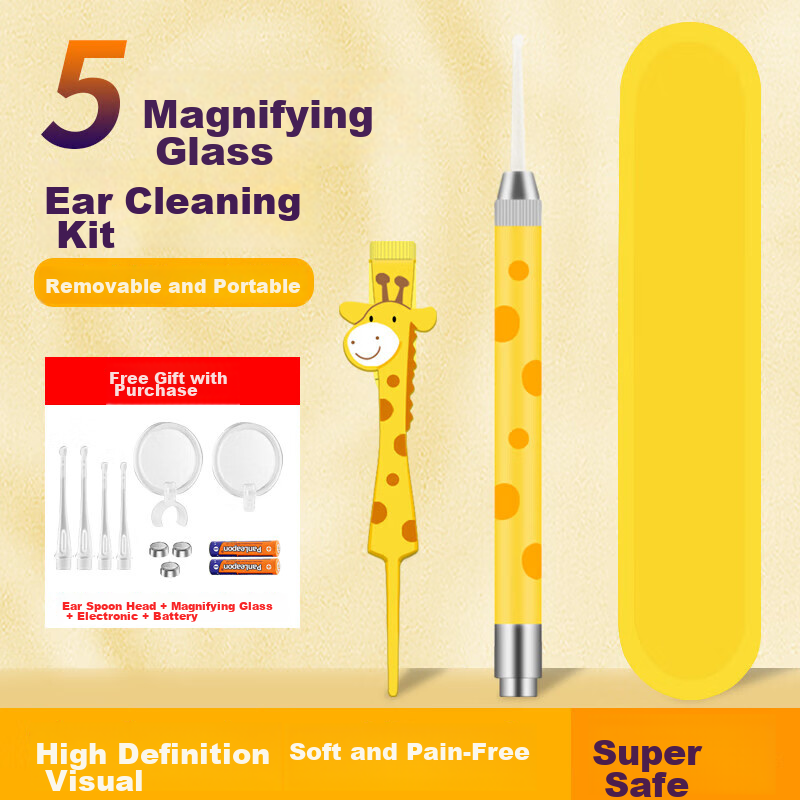 Haifenuo Luminous Ear Pick, Children's Ear Cleaning Tool, Ear Tweezers, Visible...