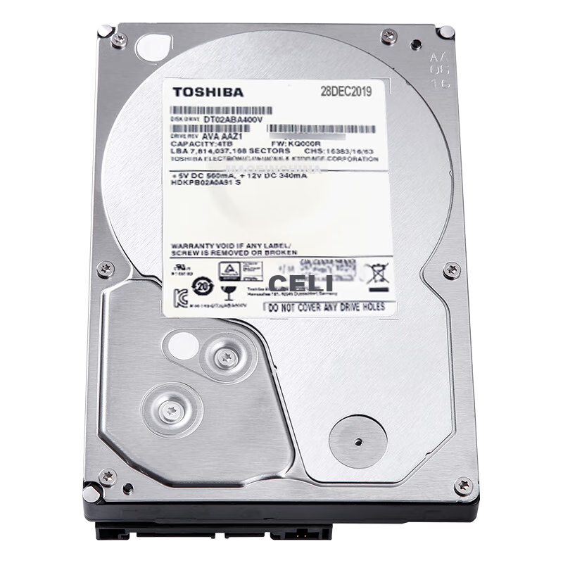 Toshiba (TOSHIBA) 4TB 128MB 5400RPM Surveillance Hard Drive, SATA Interface, Sur...