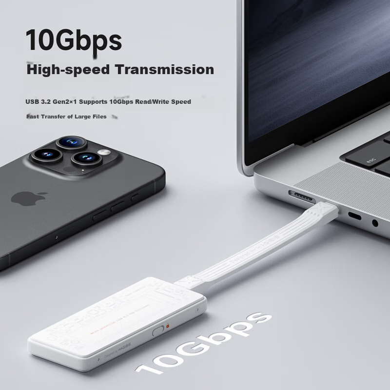 Hagibis M.2 NVMe SSD Enclosure with Write Protection, External SSD Reader for Ap...
