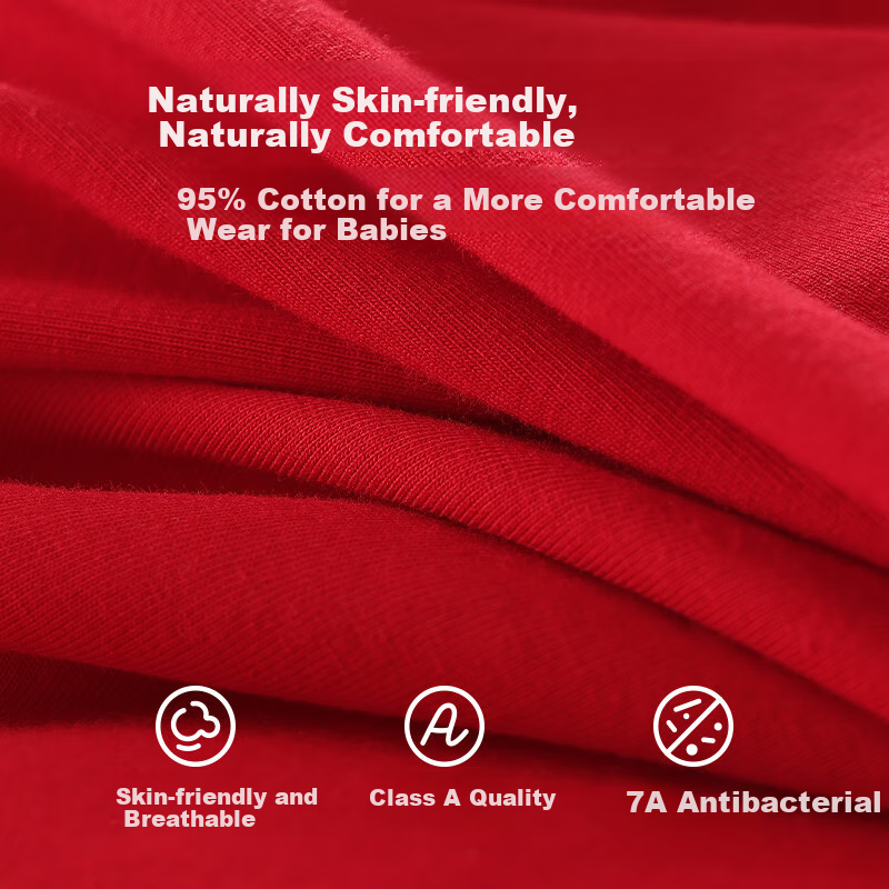 Red Bean Children's Underwear Year of the Red Color Square Pants Boys Four-Corne...