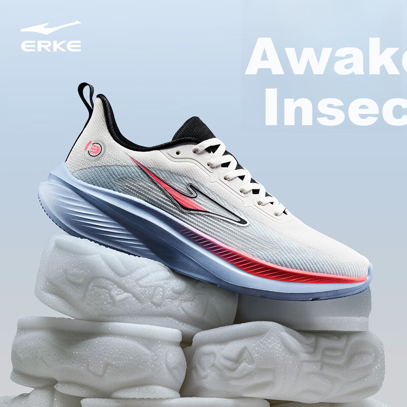 ERKE Spring New Dopamine Running Shoes Jingzhe 3 Men's Sports Shoes Lightweight...