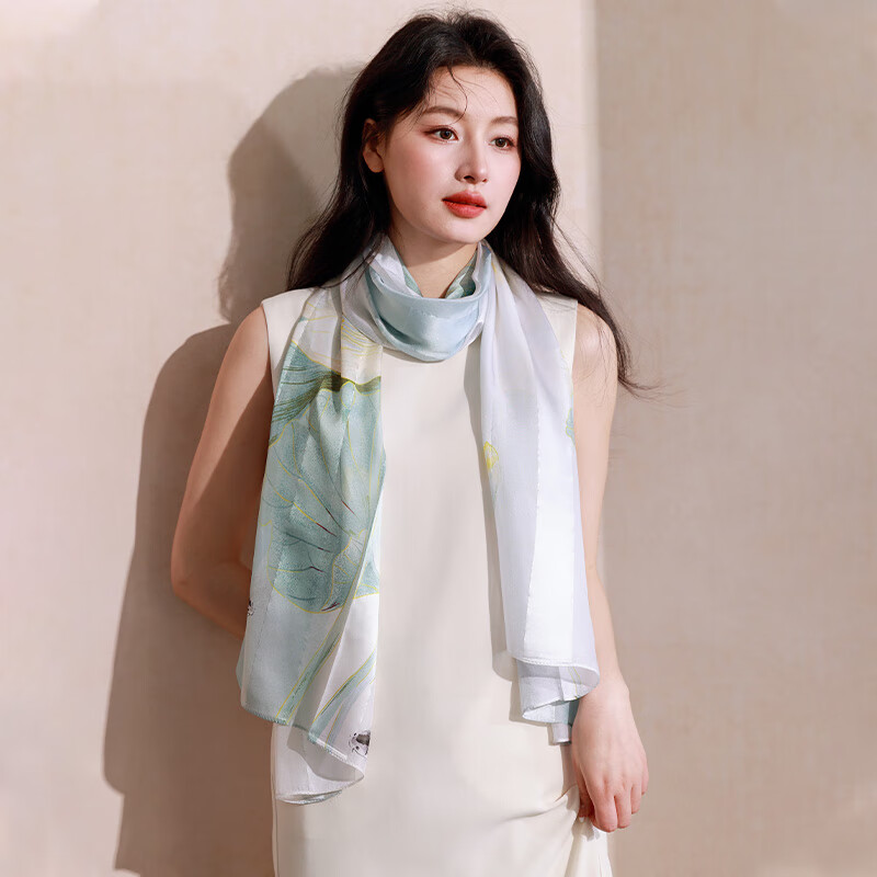 Hangsifu Silk Scarf Gift Box, Mulberry Silk Scarf for Women, Chinese Style Shawl...