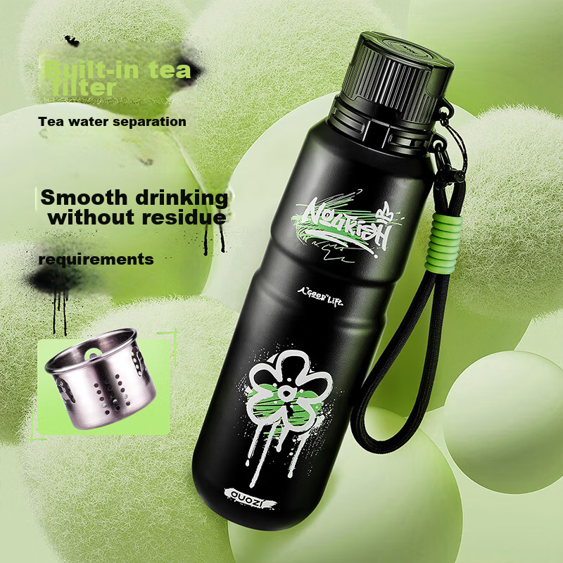 GUOZI (GUOZI) Graffiti Outdoor Sports Insulated Cup Large Capacity Car-mounted 3...