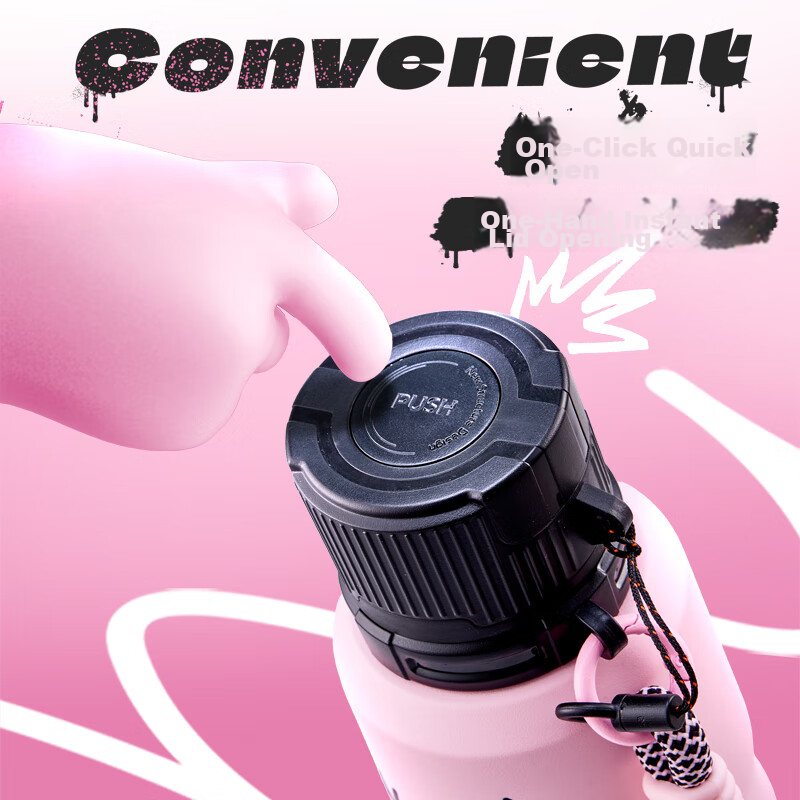 GUOZI (GUOZI) Graffiti Outdoor Sports Insulated Cup Large Capacity Car-mounted 3...