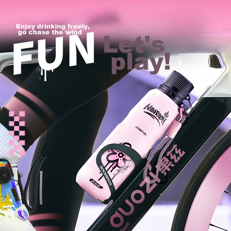 GUOZI (GUOZI) Graffiti Outdoor Sports Insulated Cup Large Capacity Car-mounted 3...