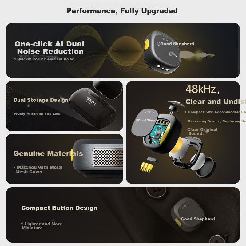 Good Shepherd Wireless Lavalier Microphone for Live Broadcasting, TikTok Intervi...