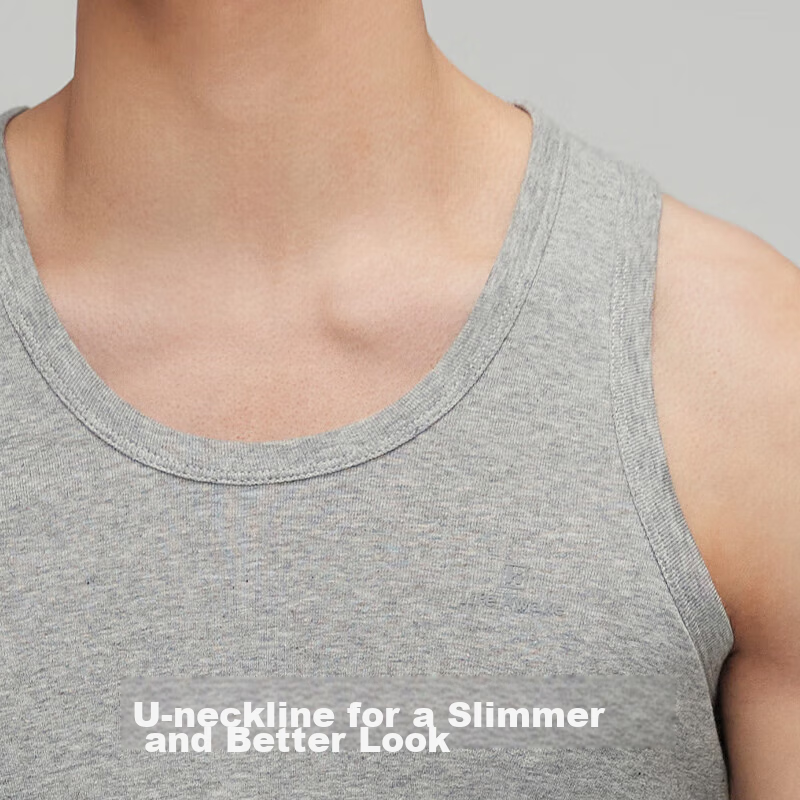 Hailanzhi Jia Men's Sleeveless Tank Top, Pure Cotton, Comfortable, Breathable, B...