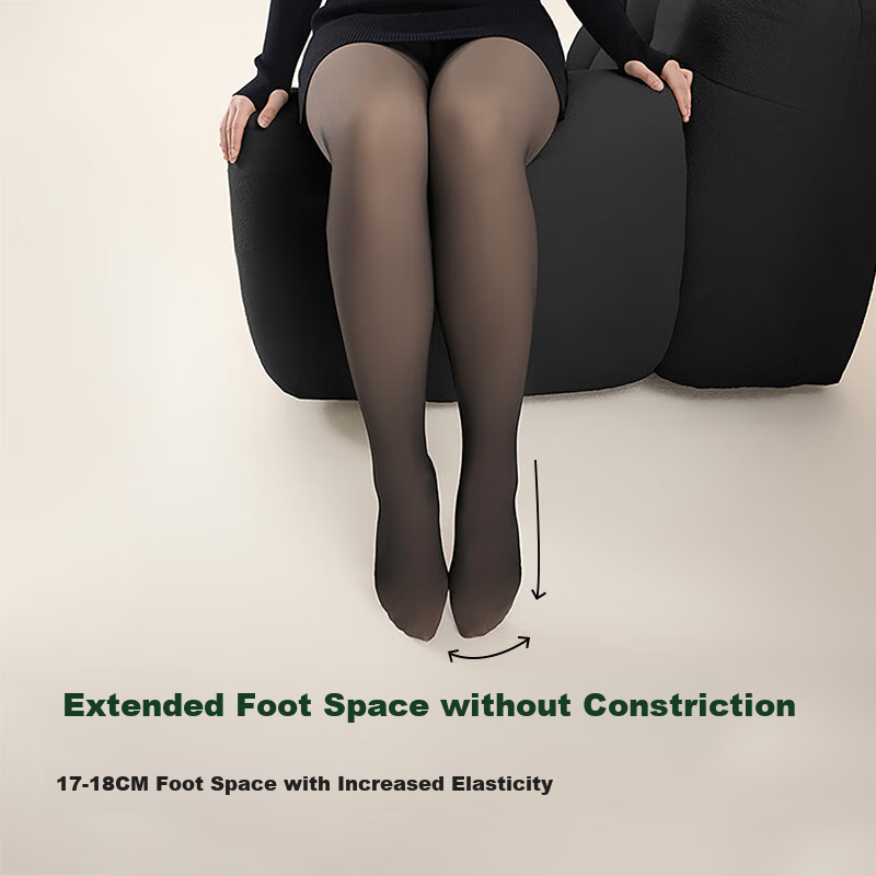 Mushroom Lady Black Sheer Skin-Lightening Leggings High-Waisted Light Sculpting...