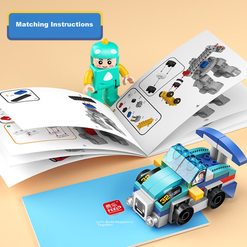 FEELO Large Particle Building Blocks Compatible with Lego, Boys' Toy, Children's...