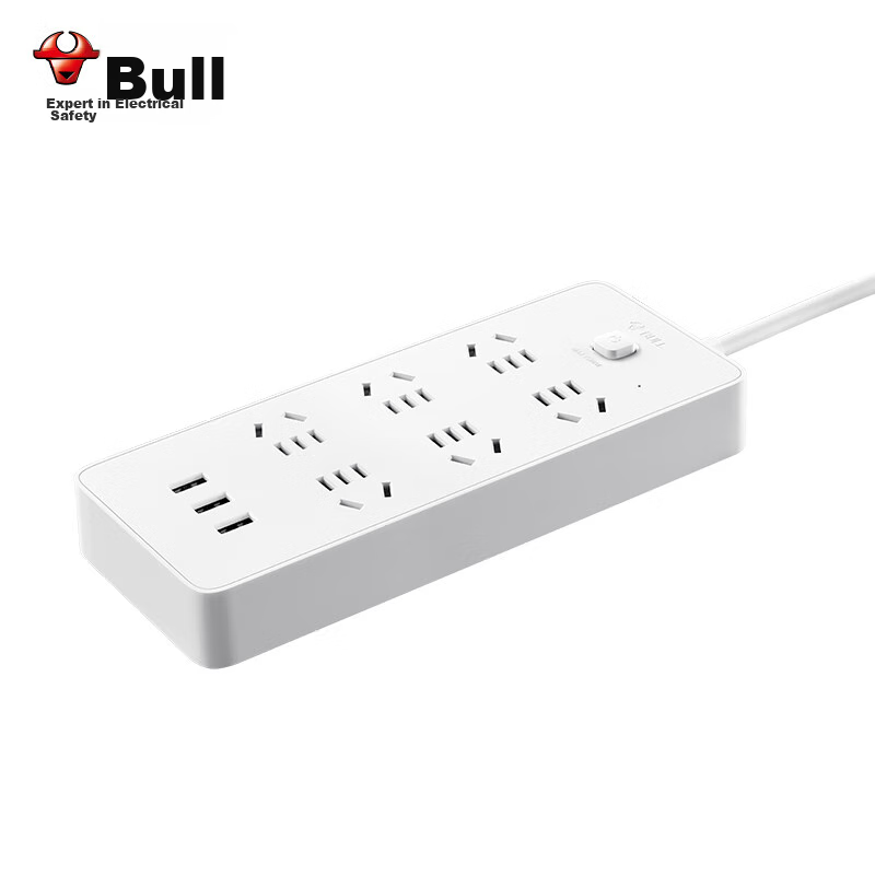 BULL New National Standard BULL White USB Socket/power Strip/outlet Strip GNV-UU...