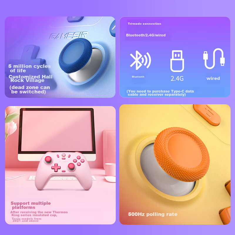 GAMESIR Qimingxing Wireless Game Controller for Switch2/switch, Bluetooth Compat...